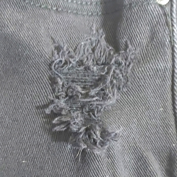 BDG Dree Shorts High Rise Cheeky Distressed Black Size 25 - Picture 15 of 16